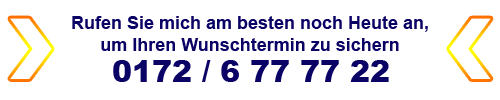 Rufen Sie mich am Besten noch heute an: 0172 / 6 77 77 22